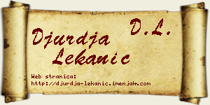 Đurđa Lekanić vizit kartica